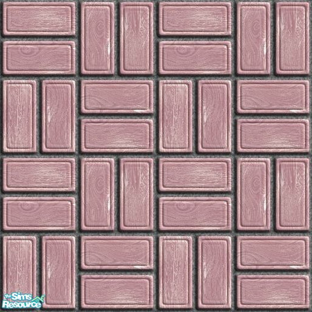 Sims 2 — A420 Fancy Pink Wooden Brick by Agent420 — Some Fancy Pink Polished Wooden Brick Tiles. Dark grey mortar in