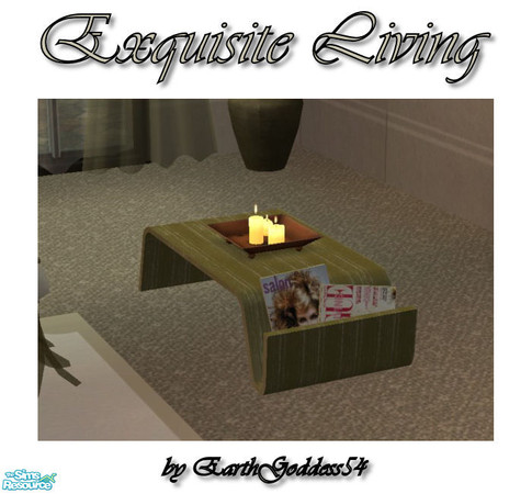 Sims 2 — Exquisite Living - Coffee Table by EarthGoddess54 — *FREE* mesh by Jasmine at Sims in Paris, you need her mesh