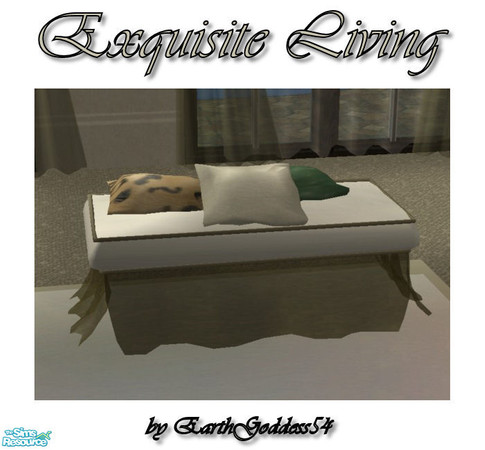 Sims 2 — Exquisite Living - Cushioned Table by EarthGoddess54 — *FREE* mesh by Jasmine at Sims in Paris, you need her