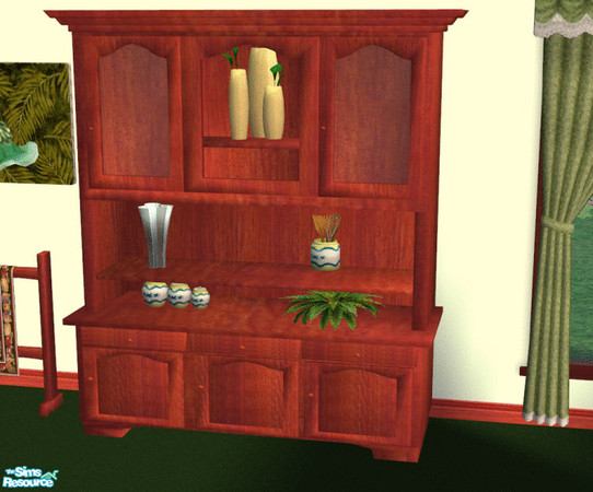 Sims 2 — Shaker Dining Room in Chaktekok - Hutch by TSR Archive — Recolor of Paleoanth's Shaker dining room hutch in