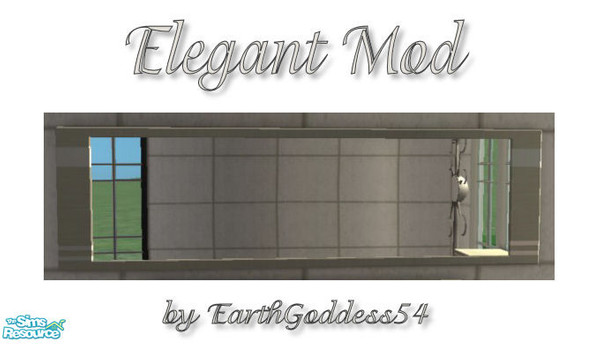Sims 2 — Elegant Mod  - Mirror by EarthGoddess54 — A nice addition to the Elegant Mod Bedroom set. Light wood with white