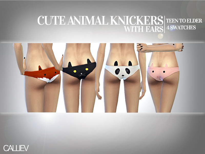 The Sims Resource - Cute Animal Knickers