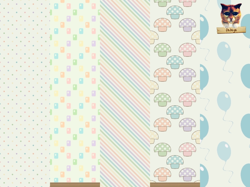 The Sims Resource - Kids Room Wallpaper Set (Pastel Colors)