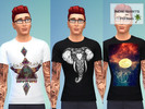 Sims 4 — Indie Shirts by PDsims — 3 shirts made by my partner.