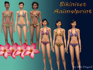 Sims 4 — Bikini Set Animalprint by Mike_Dixgard — Let your sims enjoy this Bikini-Set in Animal-Print-Style by Mike