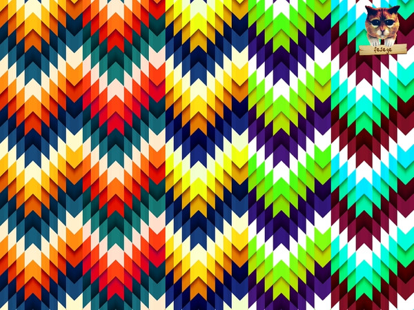 Sims 4 — 3D Looking Wallpaper Set by fesege2 — 10 swatches. 3 gray, 7 colorful. In paint category. Looks better in game~