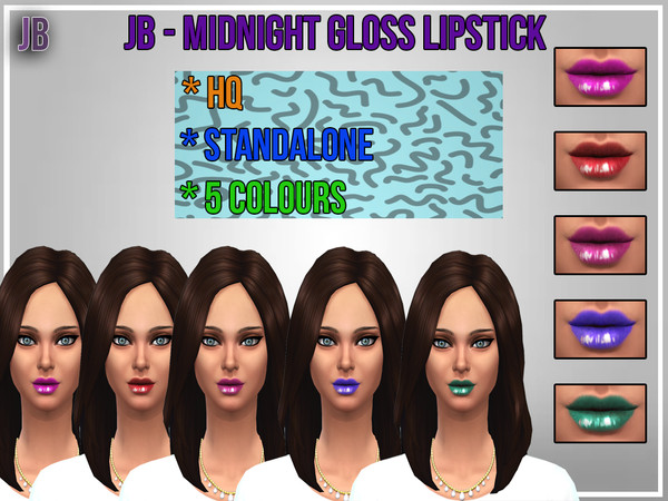 Sims 4 — JB - Midnight Gloss Lipstick by burnsy1422 — Hey! Another lipstick today as I am quite good and I enjoy making