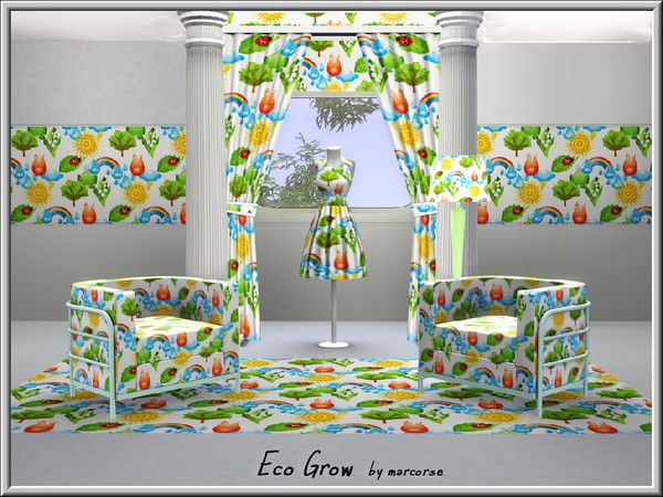 Sims 3 — Eco Grow_marcorse by marcorse — Themed pattern elements of eco plant growth.