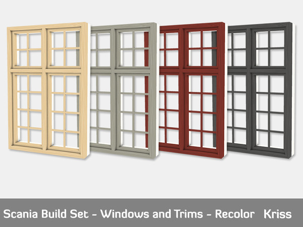 Sims 4 — Scania Window - Classic Colonial - 1-tile Recolor by Kriss — A window that will make a statement everywhere from
