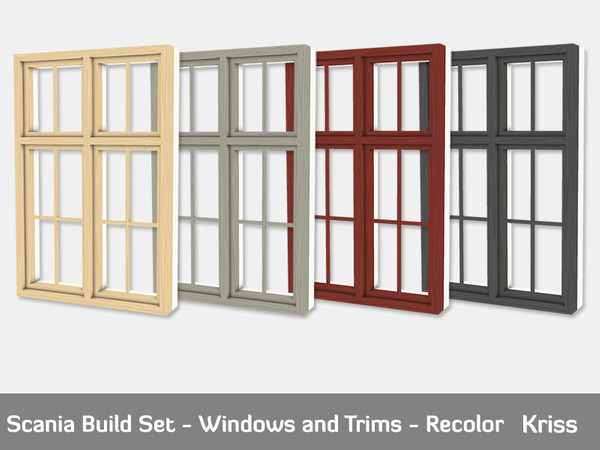 Sims 4 — Scania Window - Classic Estate - 1-tile Recolor by Kriss — A window that will make a statement everywhere from a