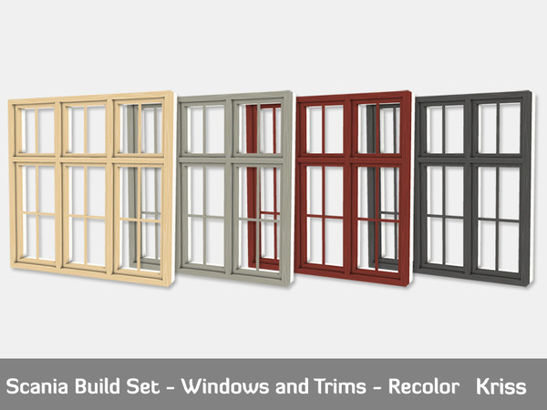 Sims 4 — Scania Window - Classic Estate - 2-tile Recolor by Kriss — A window that will make a statement everywhere from a