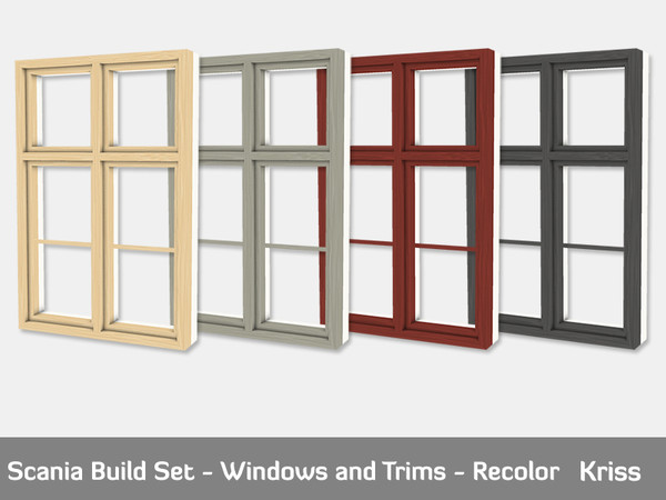 Sims 4 — Scania Window - Classic Nordic - 1-tile Recolor by Kriss — A window that will make a statement everywhere from a