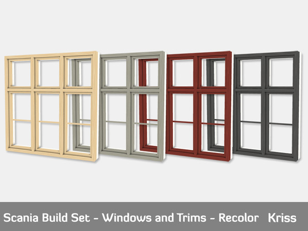 Sims 4 — Scania Window - Classic Nordic - 2-tile Recolor by Kriss — A window that will make a statement everywhere from a
