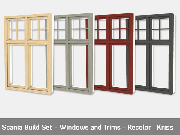 Sims 4 — Scania Window - Jugend Colonial - 1-tile Recolor by Kriss — A window that will make a statement everywhere from