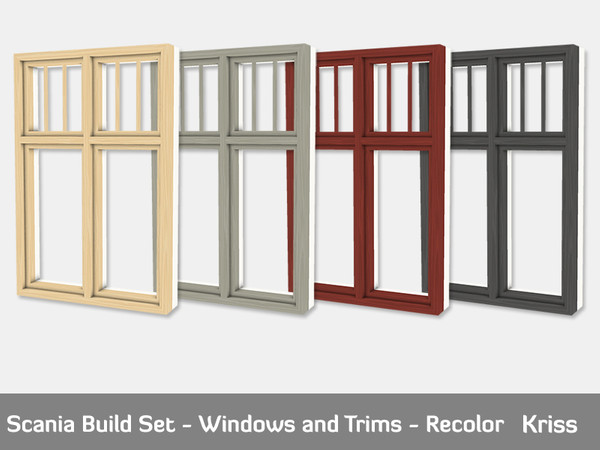 Sims 4 — Scania Window - Jugend Cottage - 1-tile Recolor by Kriss — A window that will make a statement everywhere from a