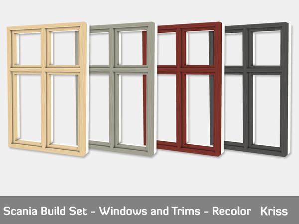 Sims 4 — Scania Window - Jugend Nordic - 1-tile Recolor by Kriss — A window that will make a statement everywhere from a
