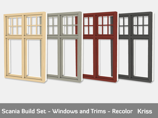 Sims 4 — Scania Window - Jugend Trellis - 1-tile Recolor by Kriss — A window that will make a statement everywhere from a