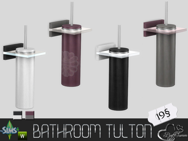 Sims 4 — Tulton Bathroom Toilet Brush(Recolor 1) by BuffSumm — Recolor Set matching the Tulton Bathroom. Most objects