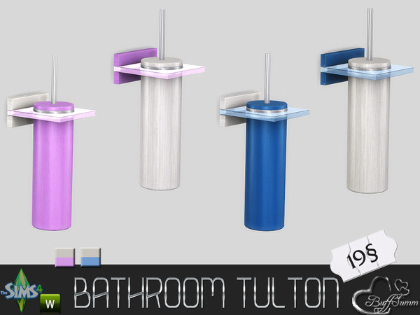 Sims 4 — Tulton Bathroom Toilet Brush(Recolor 2) by BuffSumm — Recolor Set matching the Tulton Bathroom. Most objects
