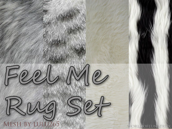Sims 3 — Feel Me Rugs by LunaTemple2 — Soft to the touch, makes you wanna curl up like a cat, Feel Me Rug Set.
