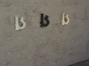 Sims 4 — Letter Letra Lamdele by 333EvE333 — Wall sculpture. Deco object. Sims 2 style.