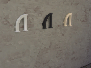 Sims 4 — Letter Letra Nagar by 333EvE333 — Wall sculpture. Deco object. Sims 2 style.