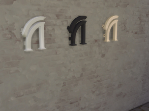 Sims 4 —  by 333EvE333 — Wall sculpture. Deco object. Sims 2 style.