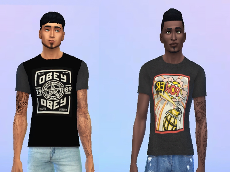 The Sims Resource - Obey T-shirt's