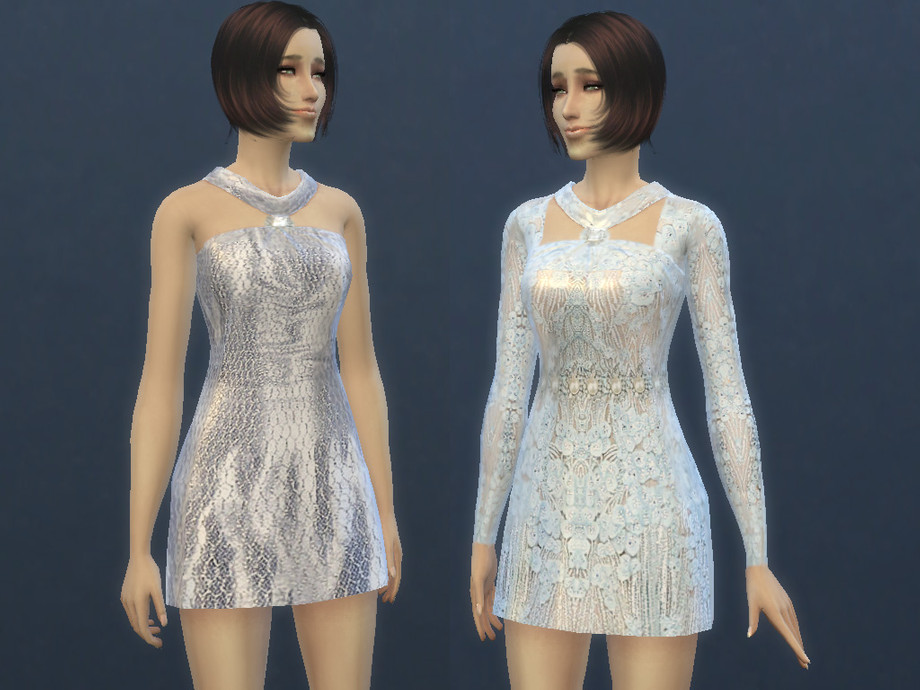 The Sims Resource - TatyanaName - White Mini Dress