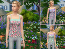 Sims 4 — Top Liberty by Bloup_32 — This is a package with 3 recoloration, inspired by Liberty Pattern. 
