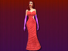 Sims 4 — Red Strapless Glitter Dress by tanithharbinger — Red strapless dress recolor. Female Young Adult, Adult, Elder.