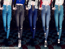Sims 3 — Eyelet High Waisted Skinny Jeans by JS-Sims — Available For: Female - YA / Adult Everyday, Formal, Athletic,