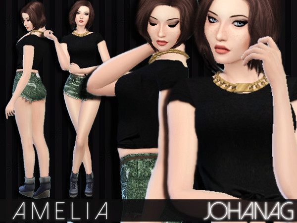Sims 4 — Amelia by JohanaG — Lovely Sim Model for your game. this is my first creation, as well as the first time use the