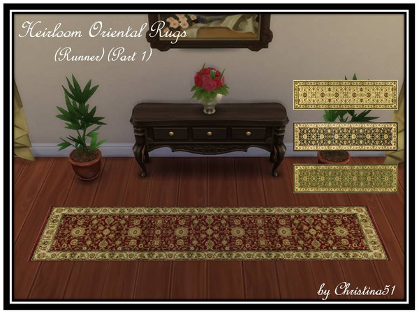 The Sims Resource | Heirloom Oriental Rugs (Runner)(Part 1)