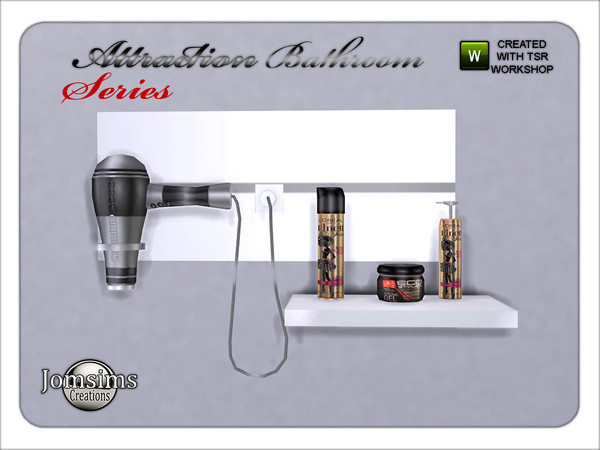 Sims 4 — attraction bathroom product 2 and  wall deco by jomsims — attraction bathroom product 2 and wall deco