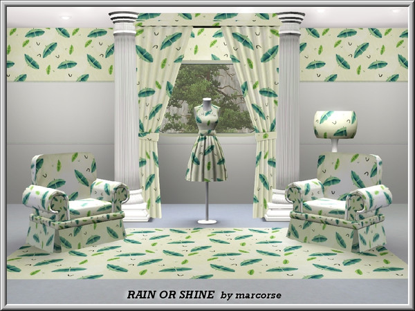 Sims 3 — Rain or Shine_marcorse by marcorse — Themed pattern: parasols or umbrellas - whatever best suits your purpose.