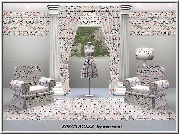 Sims 3 — Spectacles_marcorse by marcorse — Themed pattern: collection of spectacle frames in various shapes