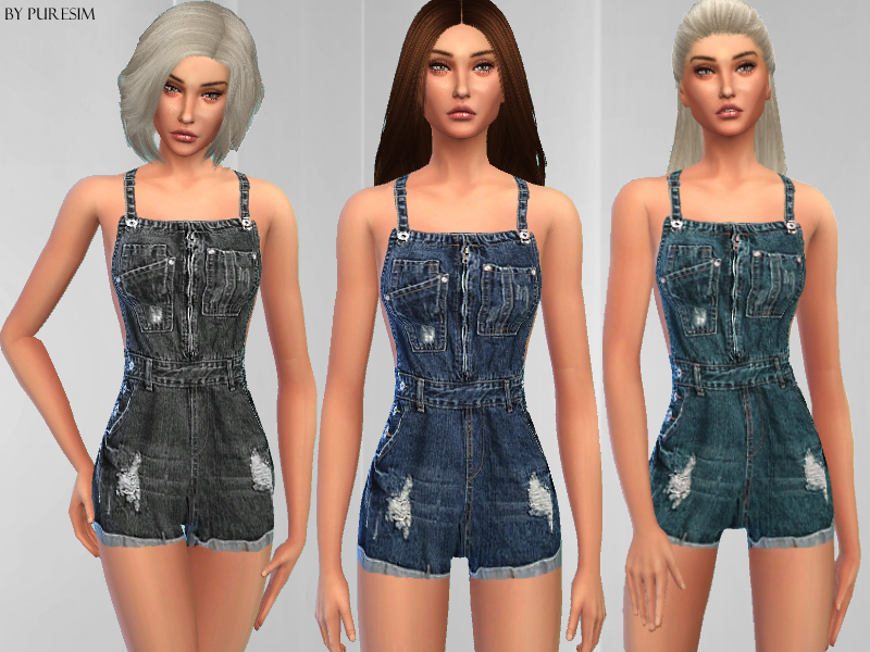 The Sims Resource - Denim Romper