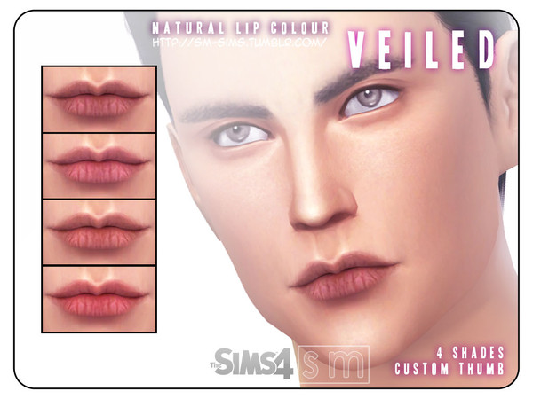 Sims 4 — [ Veiled ] - Natural Lips MALE by Screaming_Mustard — Some natural looking non-glossy lips with a little amount