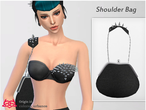 Sims 4 — Shoulder Bag 04 by Colores_Urbanos — Shoulder Bag found in the section of ring new mesh!!! in 22 colors from