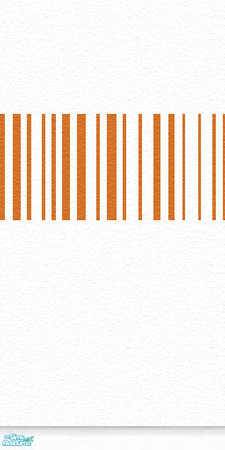 Sims 2 — [sy] Walls 'Stripes' White/Orange by adeyaka — White wallpaper with orange stripes.