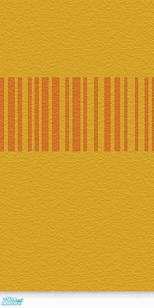 Sims 2 — [sy] Walls 'Stripes' Yellow/Orange by adeyaka — Yellow wallpaper with orange stripes.