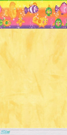 Sims 2 — Fishes I - Yellow by sadie7684 — Wallpaper for your sims, part of the fishes set.