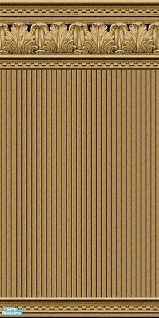 Sims 2 — jsf2AcanthusRibbedDark by jsf — Warm wood tones of hand carved Acanthus leaves and dentile mouldings encase a