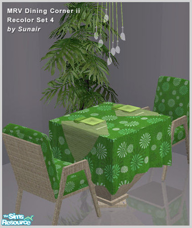 Sims 2 — MRVii Dining Corner - Recolor set 4 by Sunair — MRVii Dining Corner - Recolor set 4 (nature)