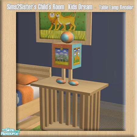 Sims 2 — S2S Child Room Kids Dream Jungle2 - Table Lamp Recolor by sims2sisters — Table Lamp Recolor