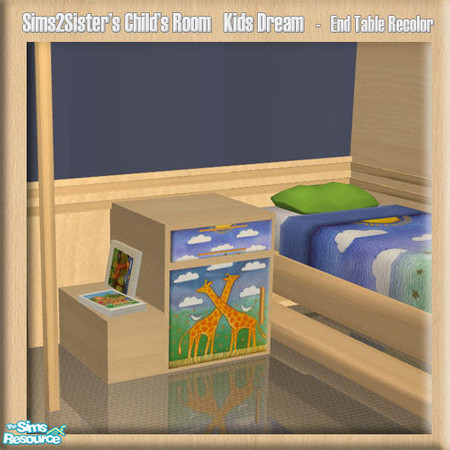 Sims 2 — S2S Child Room Kids Dream Jungle2 - End Table Recolor by sims2sisters — End Table Recolor