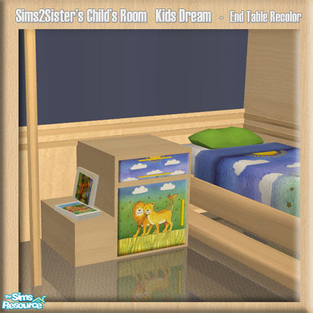 Sims 2 — S2S Child Room Kids Dream Jungle2 - End Table Recolor by sims2sisters — End Table Recolor