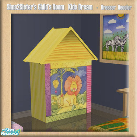 Sims 2 — S2S Child Room Kids Dream Jungle2 - Dresser Recolor by sims2sisters — Dresser Recolor