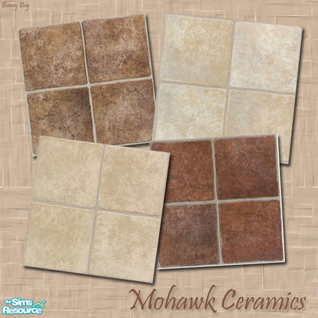 Sims 2 — Mohawk Ceramics - Earth Tones by Benny Boy — A beautiful variation of both dark and light tile. Looks gorgeous